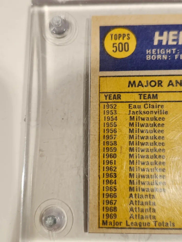 Hank Aaron 1970 Topps 500 Baseball Card image indicator(3)