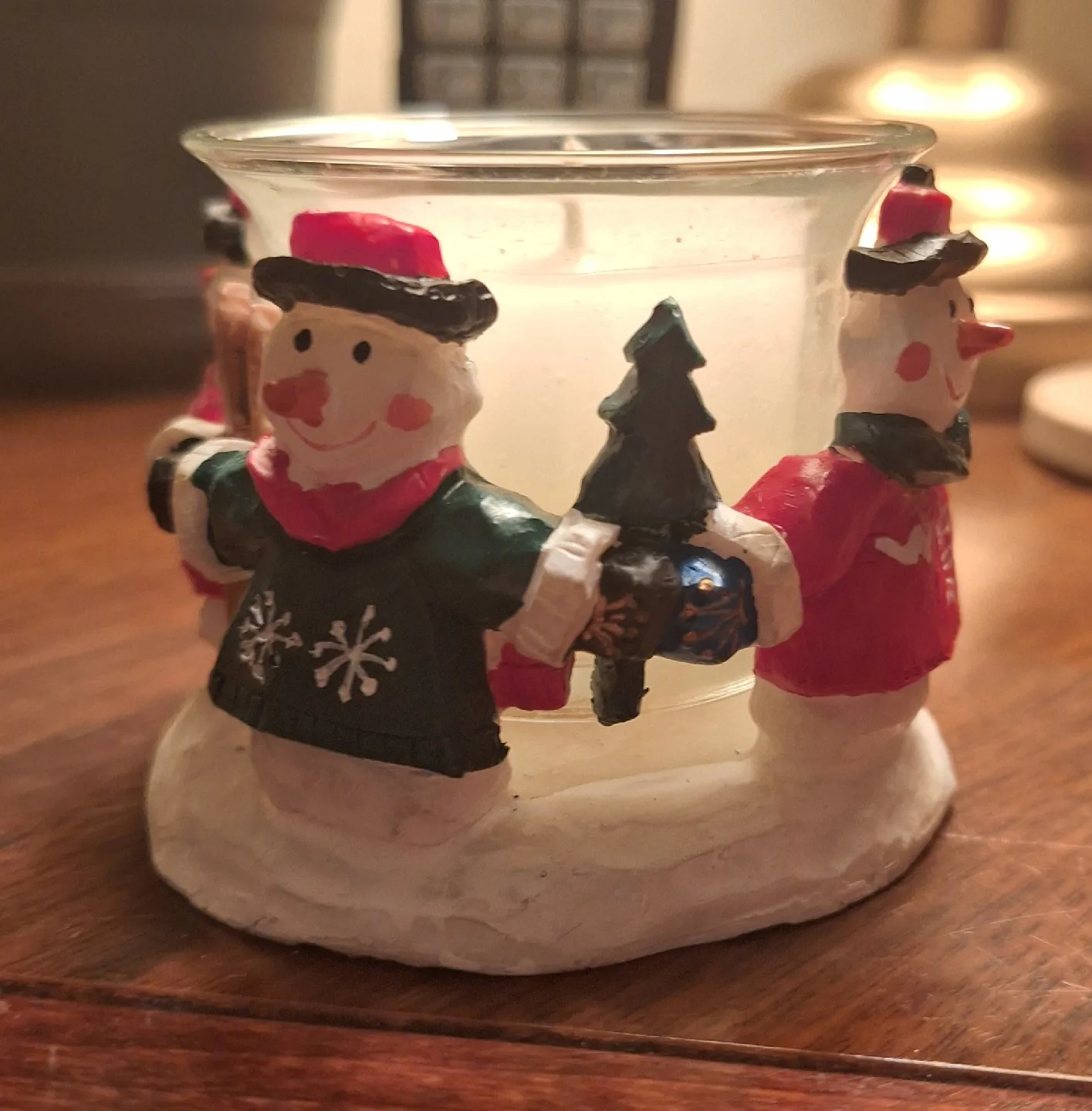 New Snowman Tea Light Candle Holder image indicator(2)