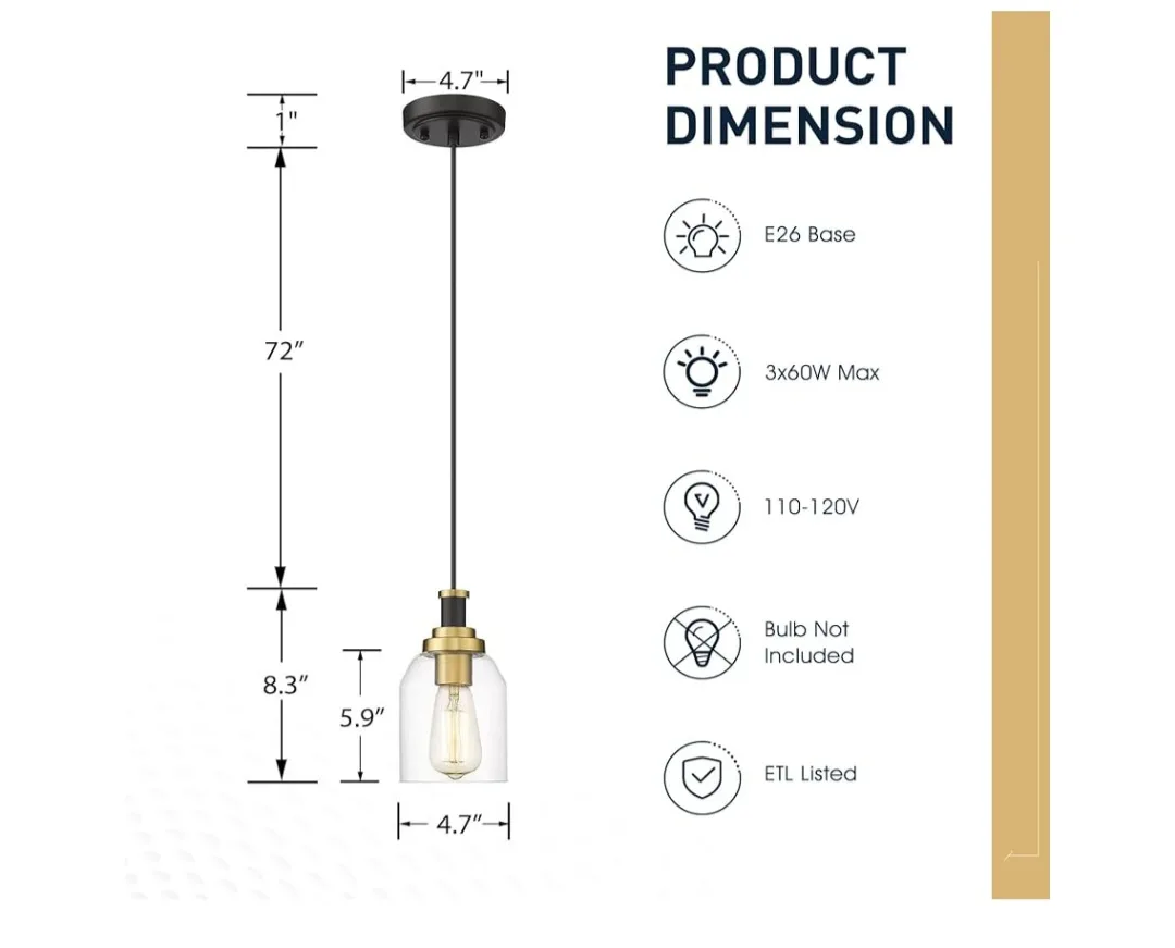 Zeyu Modern Hanging Pendant Lights 2 Pack(NEW) image indicator(2)