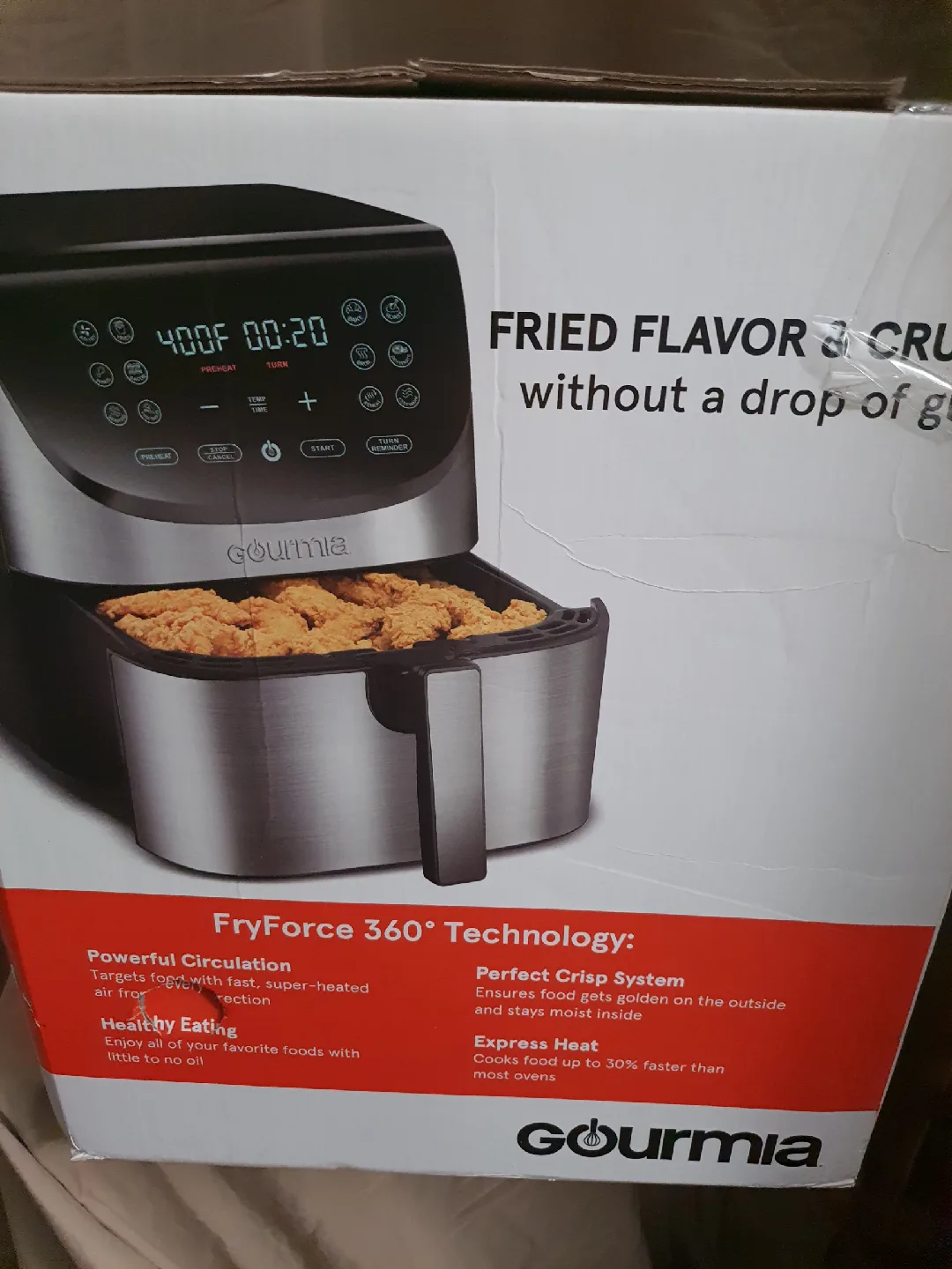 Gourmia 8-QT Digital Stainless Steel Air Fryer image indicator(2)