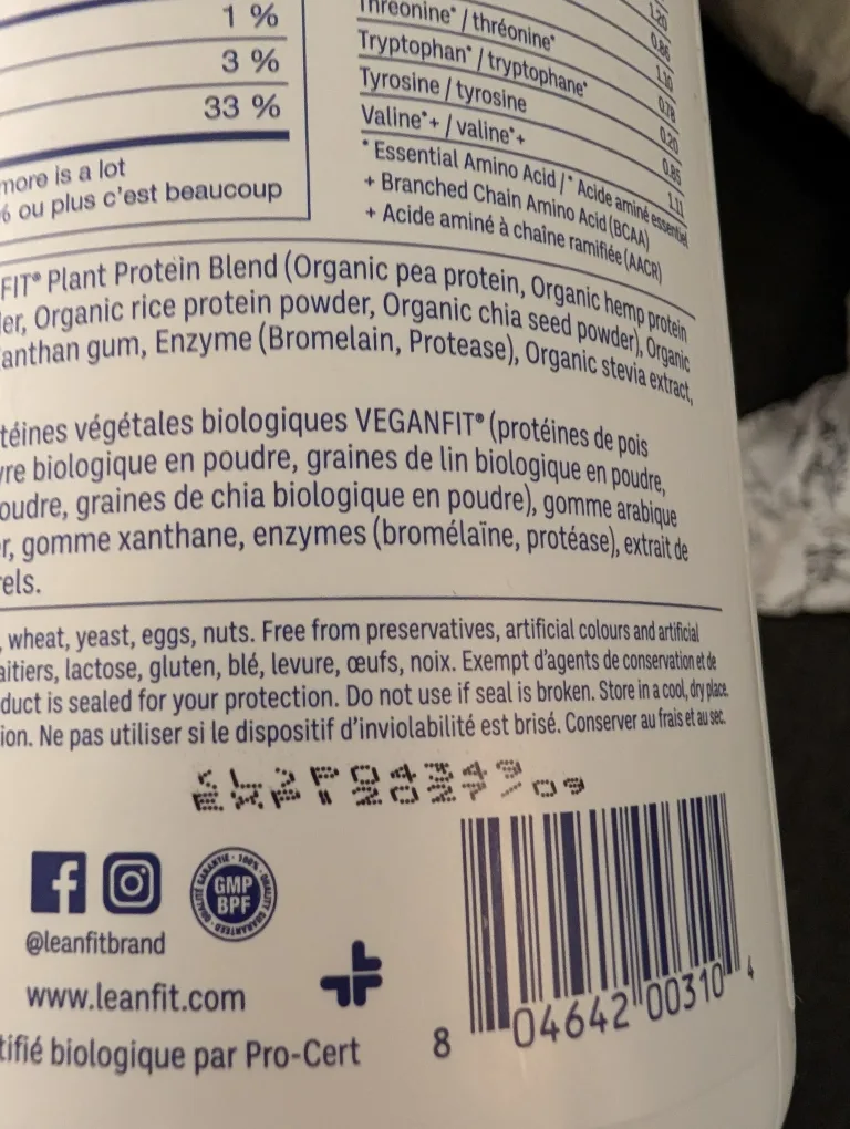 Leanfit Organic Protein Powder image indicator(2)