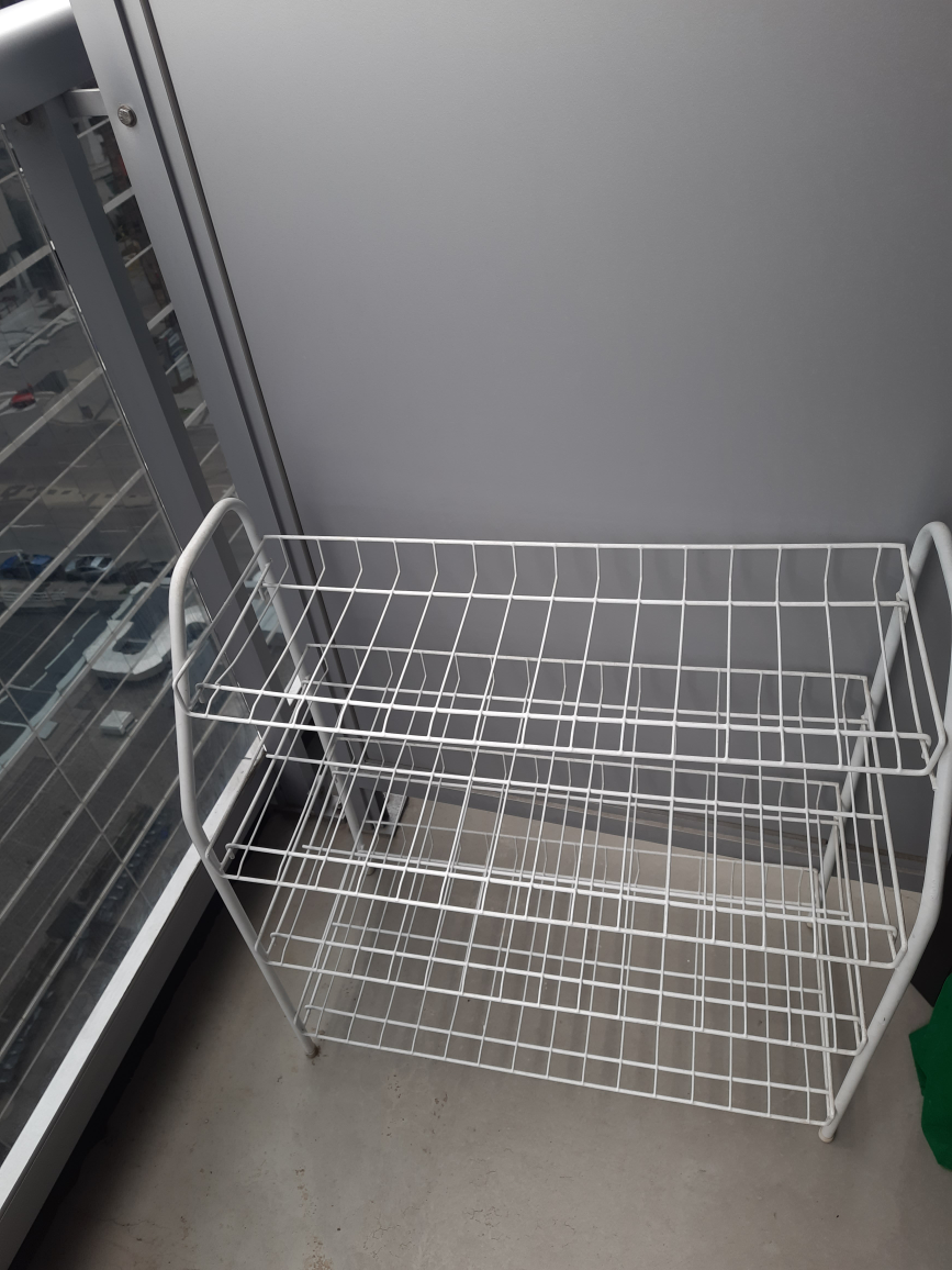White Metal Shoe Rack