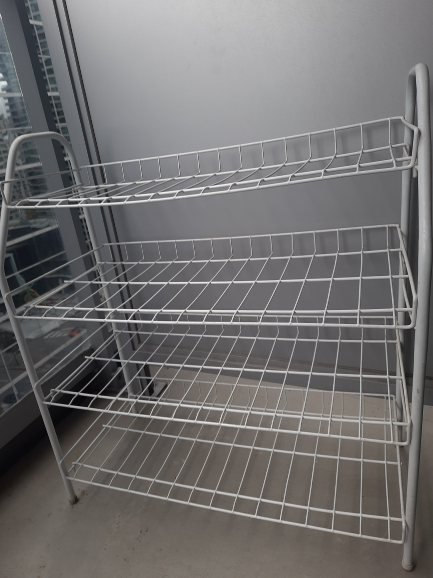 White Metal Shoe Rack - photo 2