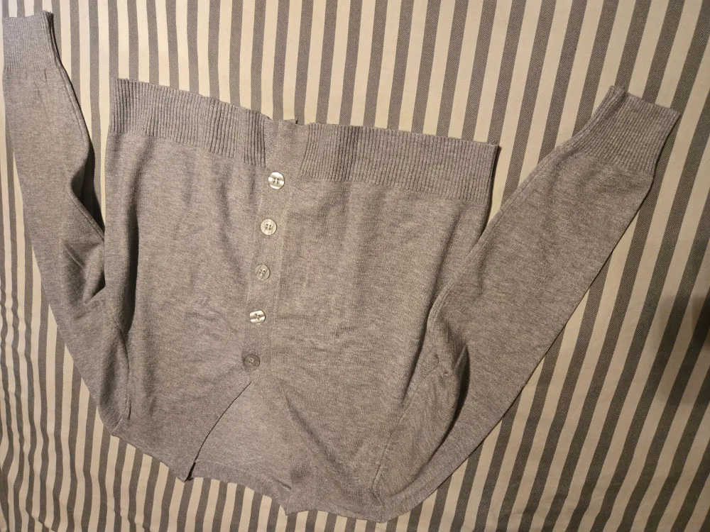 Gray Button-Down Cardigan Sweater image indicator(2)