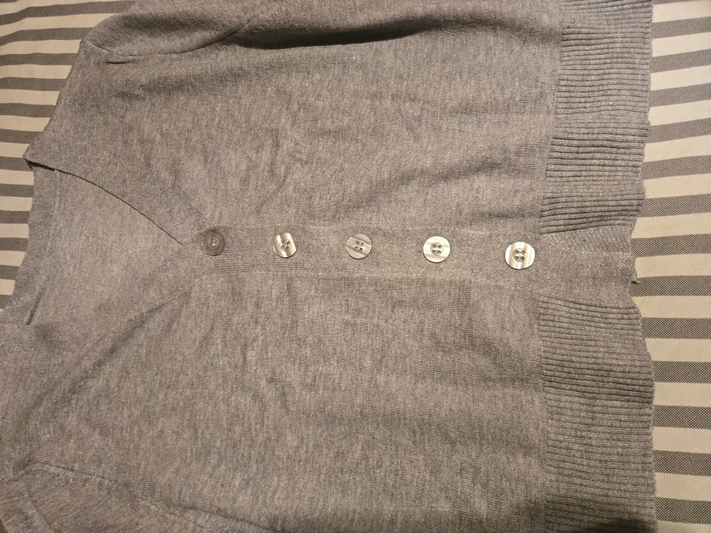 Gray Button-Down Cardigan Sweater image indicator(4)