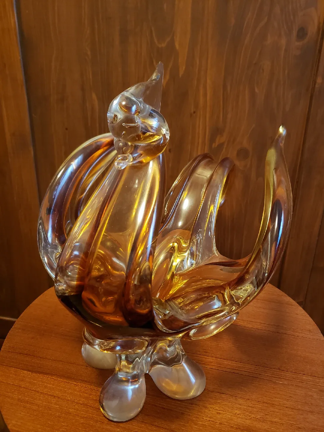 Lorraine Amber Glass Bird image indicator(2)