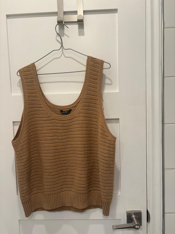 George XXL Knit Tank Top - Tan