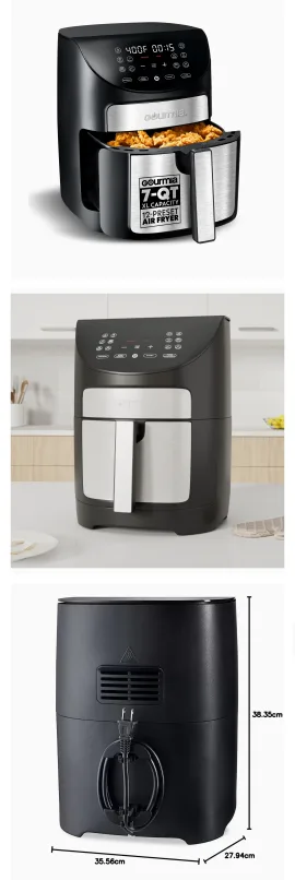 Gourmia 7-Quart Digital Air Fryer - Black image indicator(4)