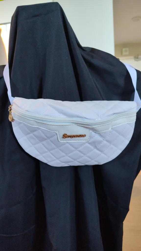Serapienne White Quilted Belt Bag thumbnail