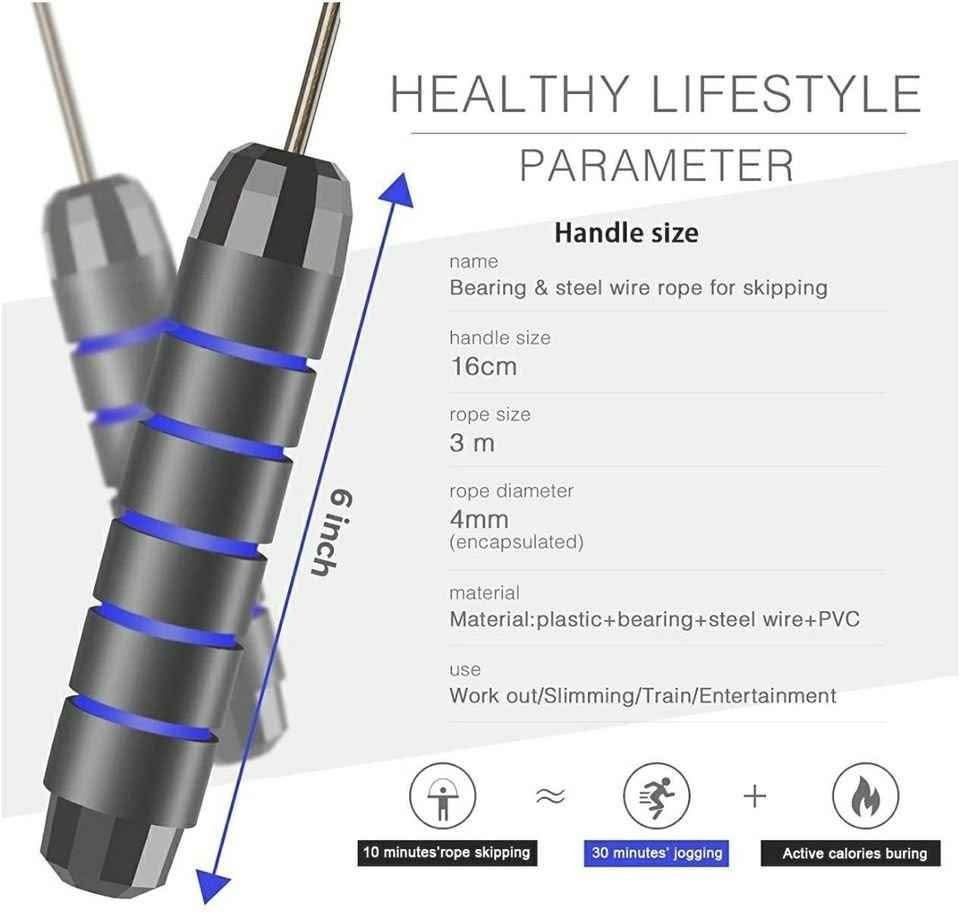 2 Pack Jump Rope Tangle-Free with Ball Bearing Adjustable - photo 3