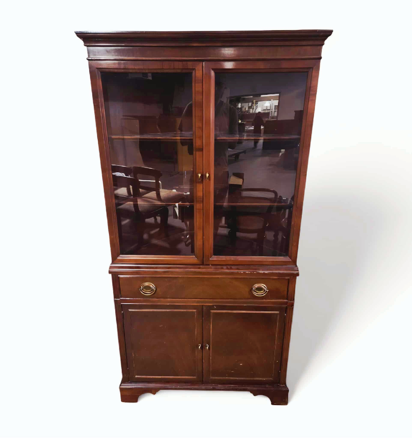 Vitnage Solid Walnut Corner Wall Unit Cabinet With Storage