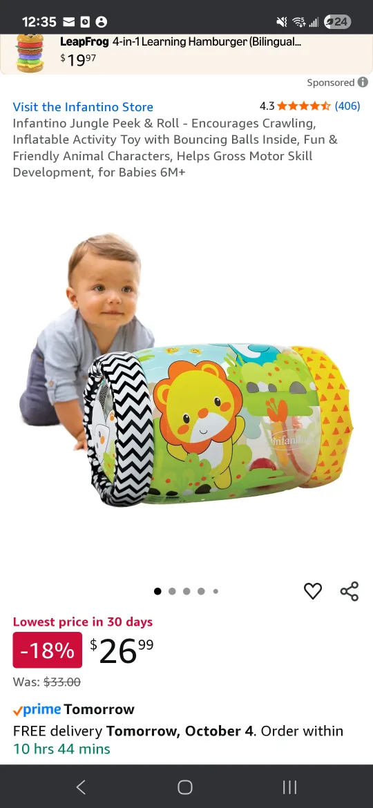 Infantino Crawling Toy for Babies 6 month + image indicator(4)