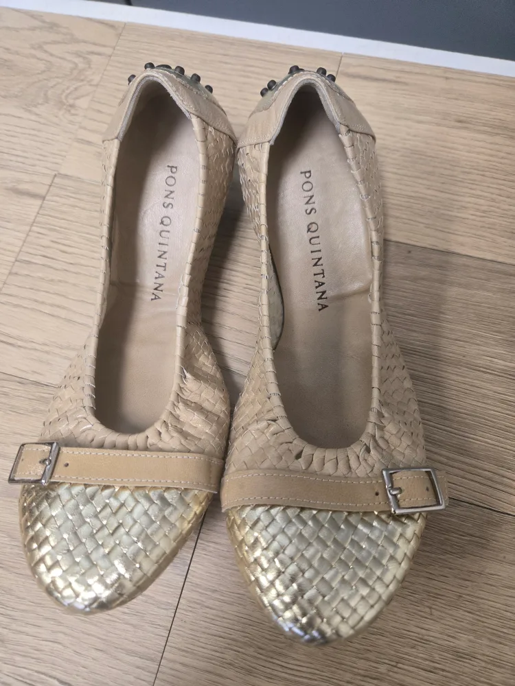 Pons Quintana Leather Ballet Flats - Size 39