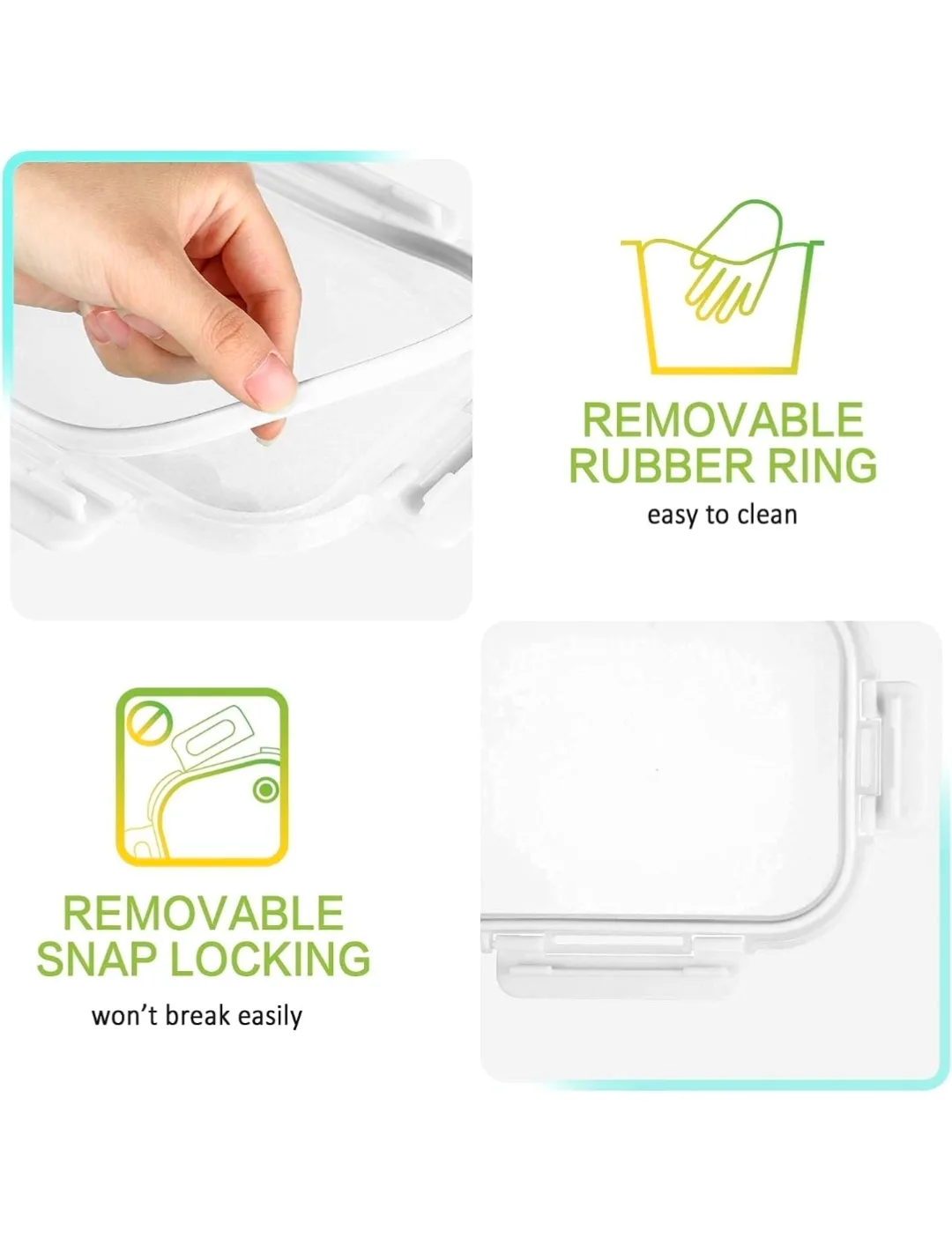 Glass Food Containers with Lids - 5 Pack image indicator(3)