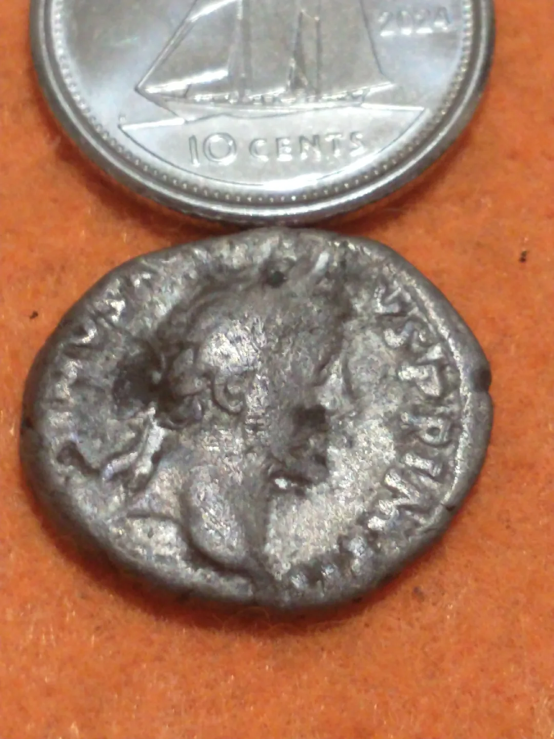 Circa 3rd century Ancient Roman silver denarius coin image indicator(3)