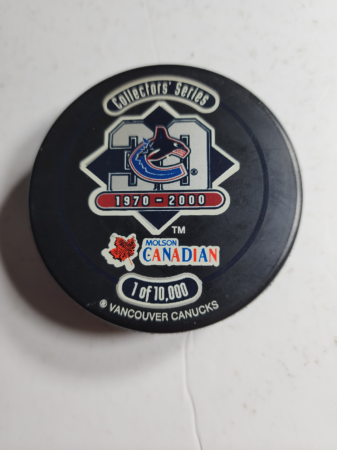 Vancouver Canucks Molson Canadian Hockey Puck - photo 2