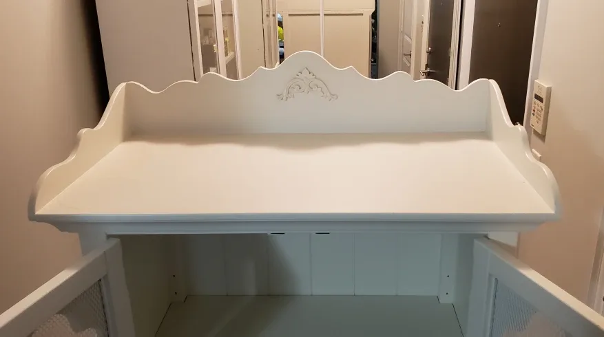 White Display Cabinet with Mesh Doors image indicator(5)