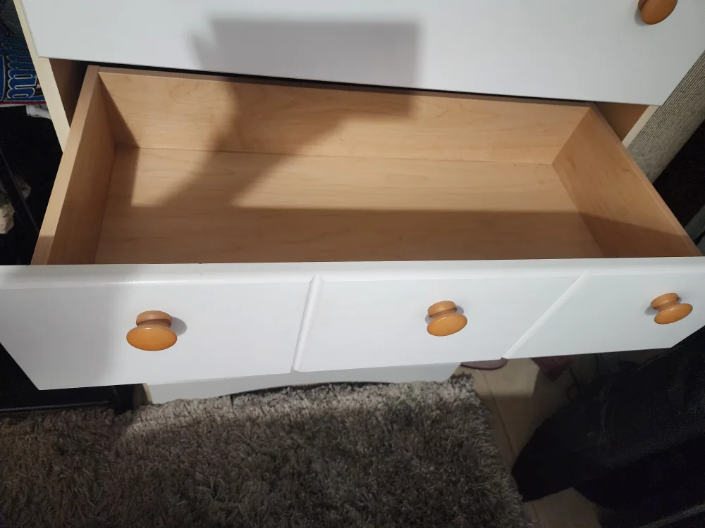 The Brick White Wood  5 Drawer Chest image indicator(2)