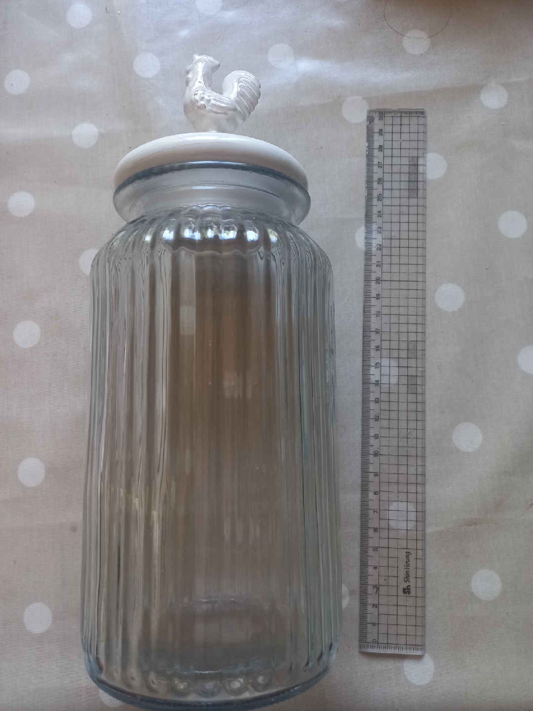 Glass Jar with Rooster Lid