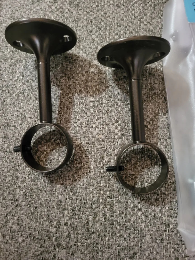 Ceiling mount brackets and curtain rod ends (All for $5) image indicator(8)