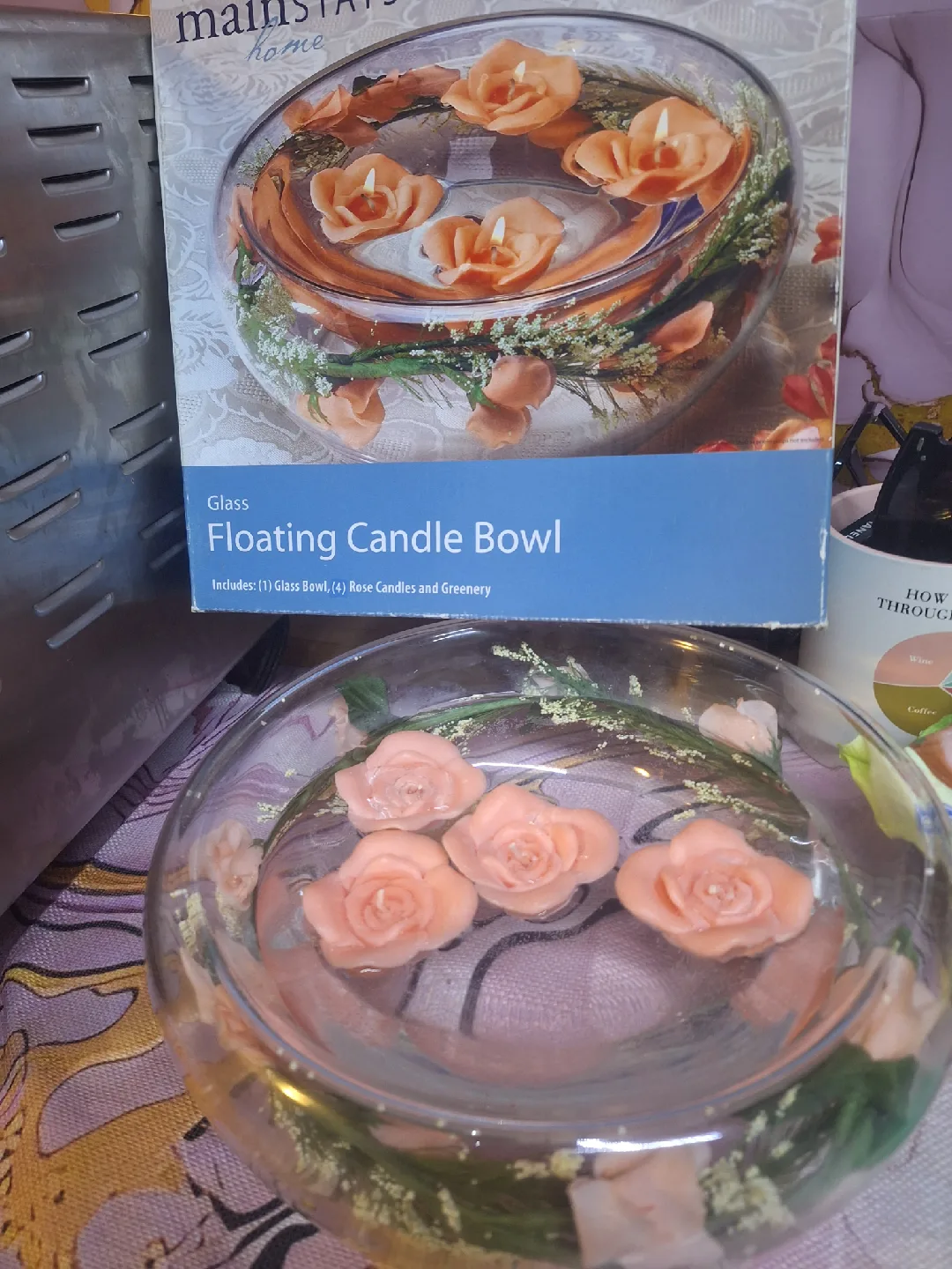Mainstays Glass Floating Candle Bowl thumbnail