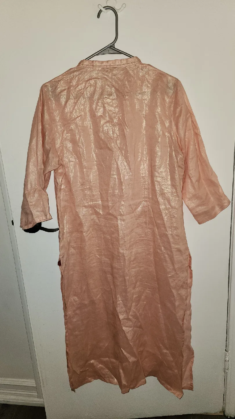W Linen Pink Tunic/ Kurti image indicator(4)