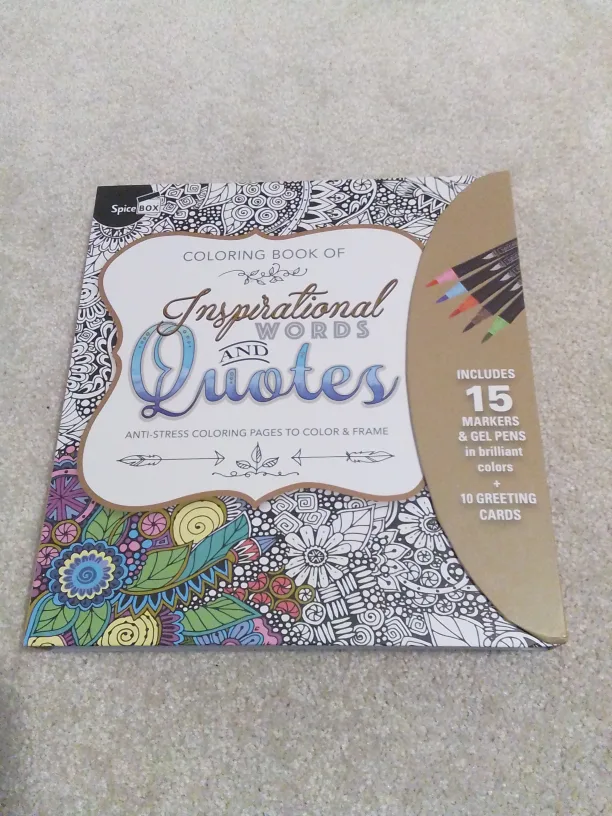 Spicebox Inspirational Words & Quotes Colouring Book thumbnail