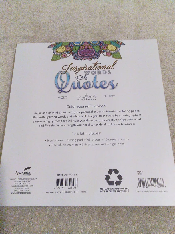 Spicebox Inspirational Words & Quotes Colouring Book image indicator(5)