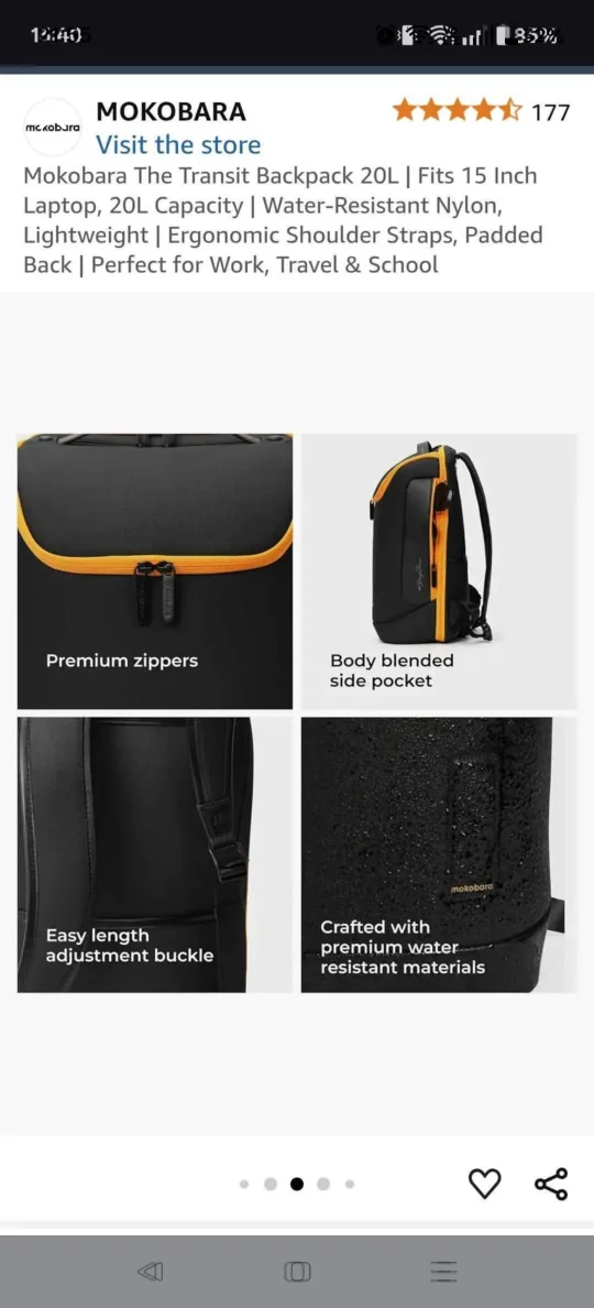 Mokobara The Transit Backpack 20L - Crypto Sunray image indicator(2)