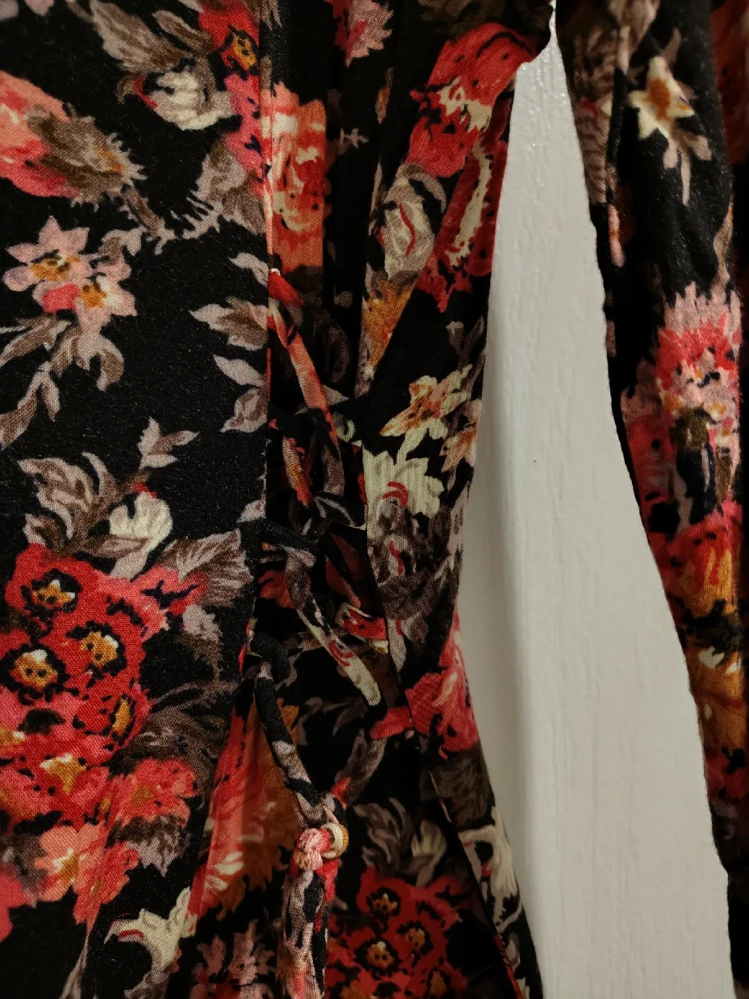 vintage Floral Print Dress with corset ties image indicator(3)