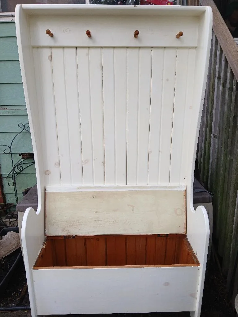 Hall Tree with Storage Bench - White image indicator(2)