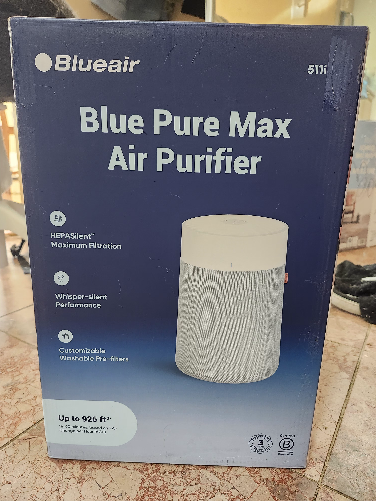 Blueair Blue Pure Max 511i Air Purifier - New in Box - photo 3