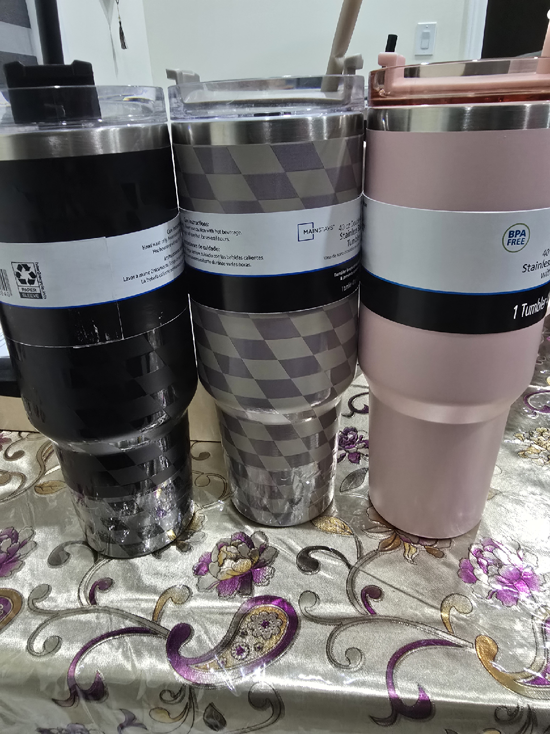 Mainstays 40oz Double Wall Stainless Steel Tumbler $20 ea - photo 2