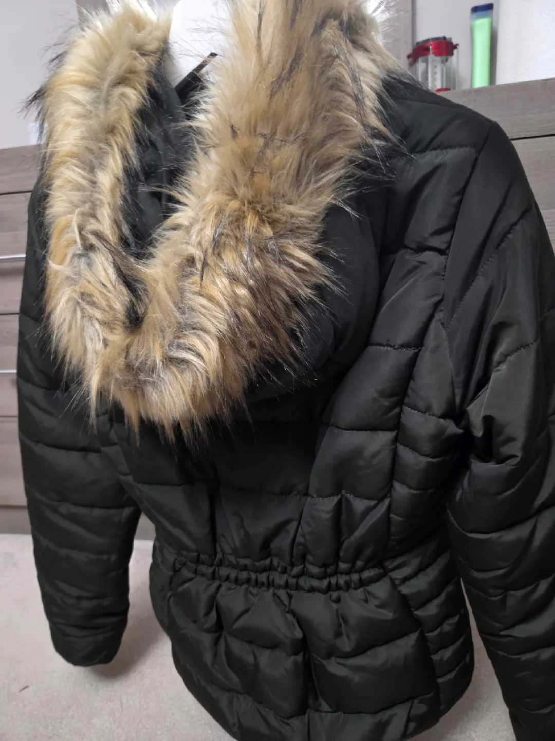 H&M Olive Green Puffer Jacket Size 0 image indicator(3)