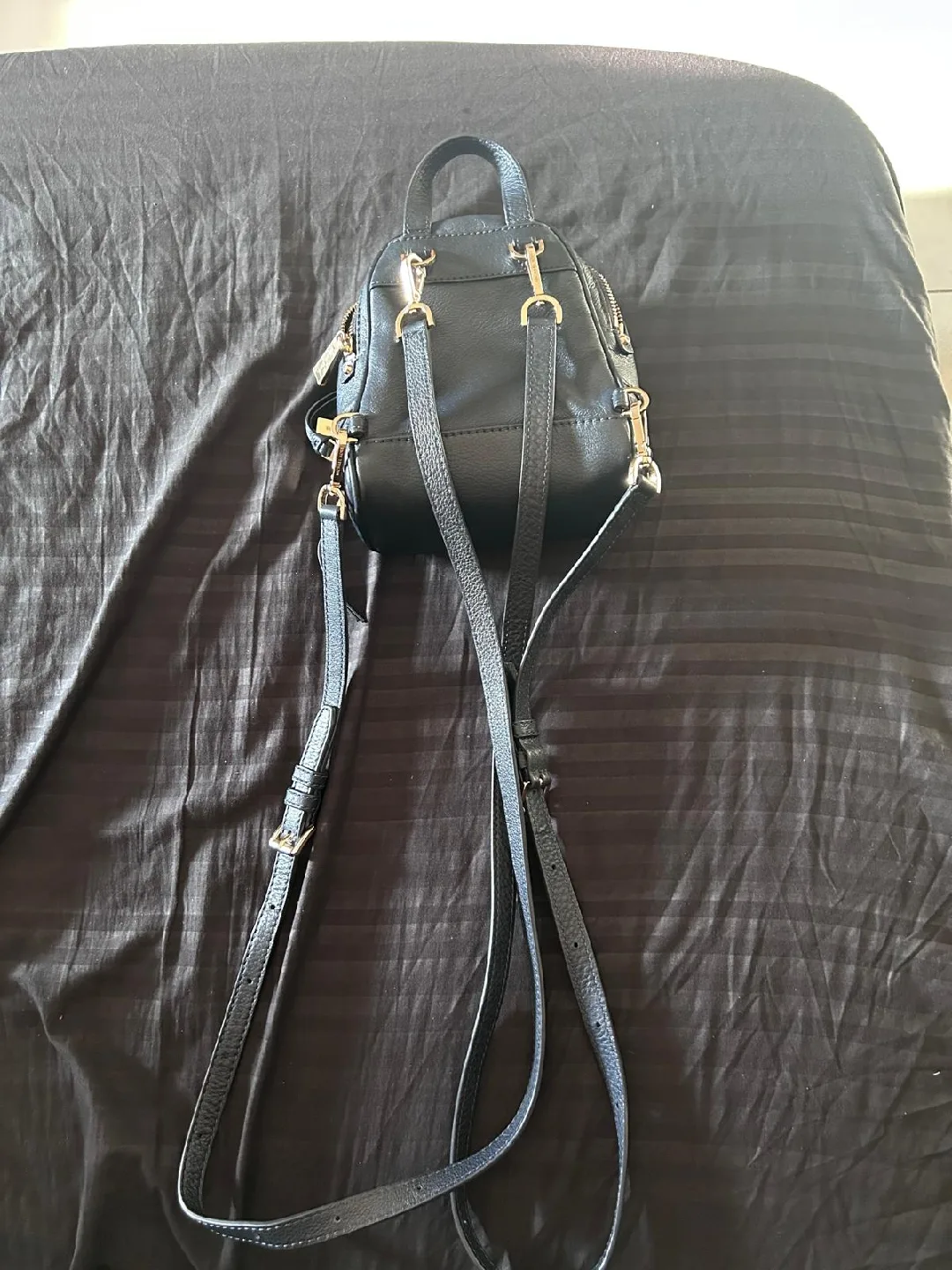 Michael Kors Navy Blue Leather Mini Backpack image indicator(4)