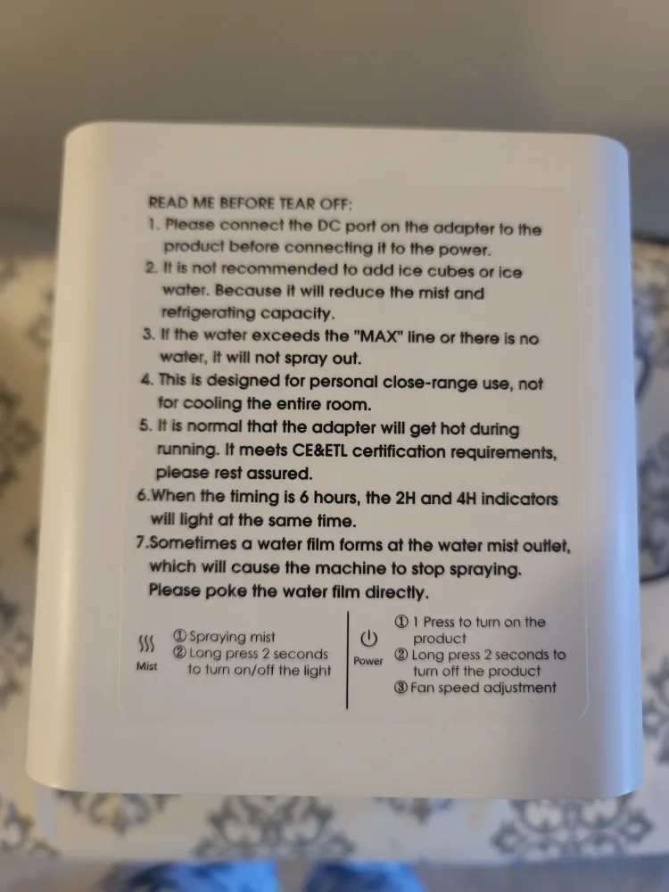 Personal Air Cooler - Portable Fan image indicator(2)