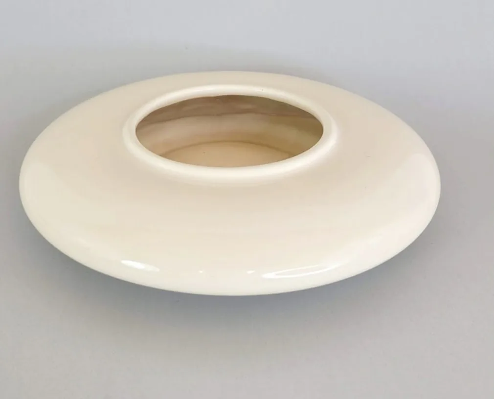 White Ceramic Decorative Bowl image indicator(2)