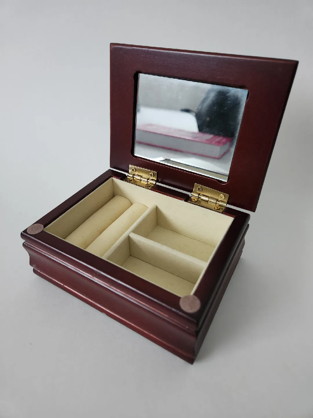 Wooden Jewelry Box with Mirror