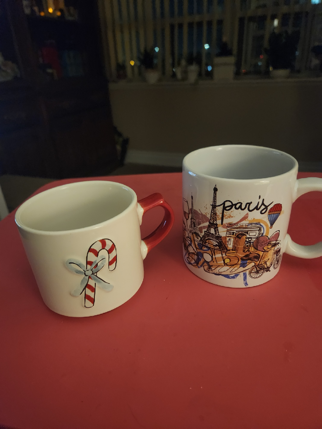 Large Paris or Xmas mugs - brand new