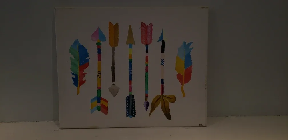 Colorful Arrow & Feather Painting