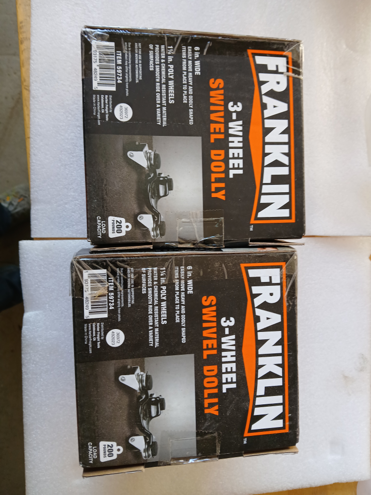 NEW Franklin 3-Wheel Swivel Dolly Set (4 pcs) Heavy Duty Movers