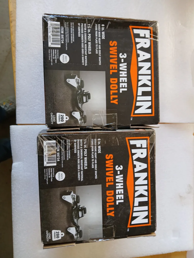 NEW Franklin 3-Wheel Swivel Dolly Set (4 pcs) Heavy Duty Movers thumbnail