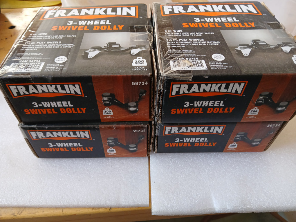 NEW Franklin 3-Wheel Swivel Dolly Set (4 pcs) Heavy Duty Movers - photo 2