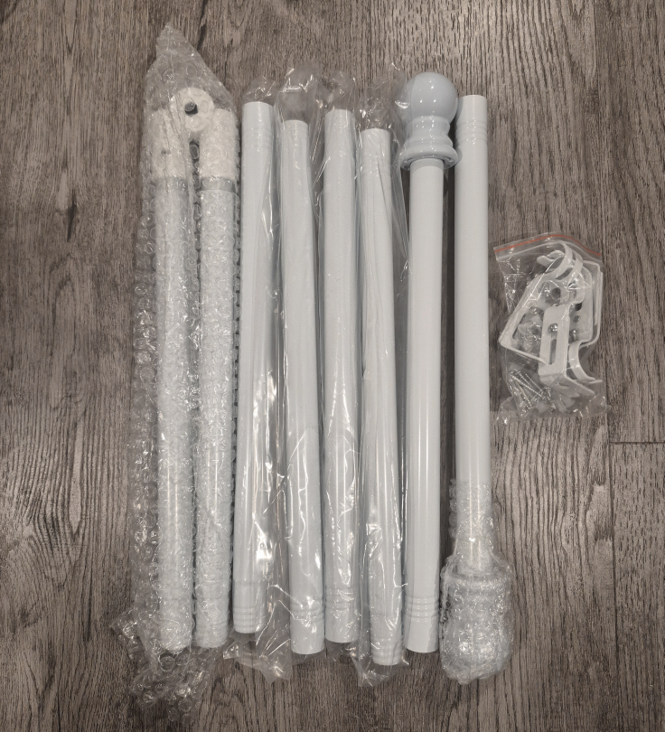 Adjustable Corner L-shaped Curtain Rods 30"-136", 1" Diameter - photo 4