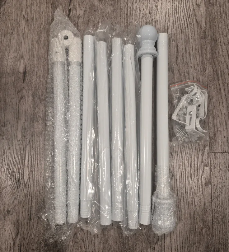 Adjustable Corner L-shaped Curtain Rods 30"-136", 1" Diameter image indicator(4)