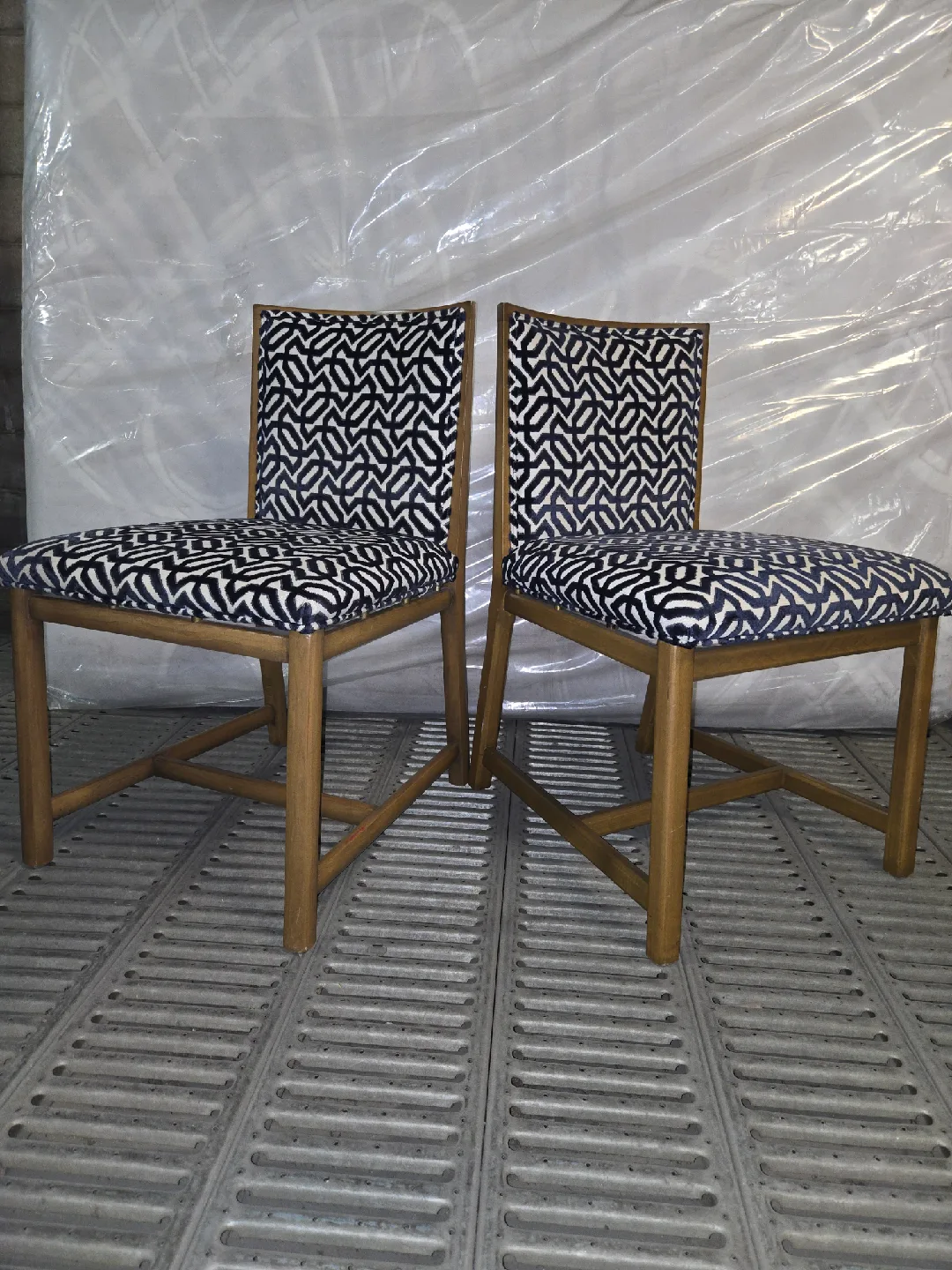 Chair - Blue Upholstered Dining Chair image indicator(6)