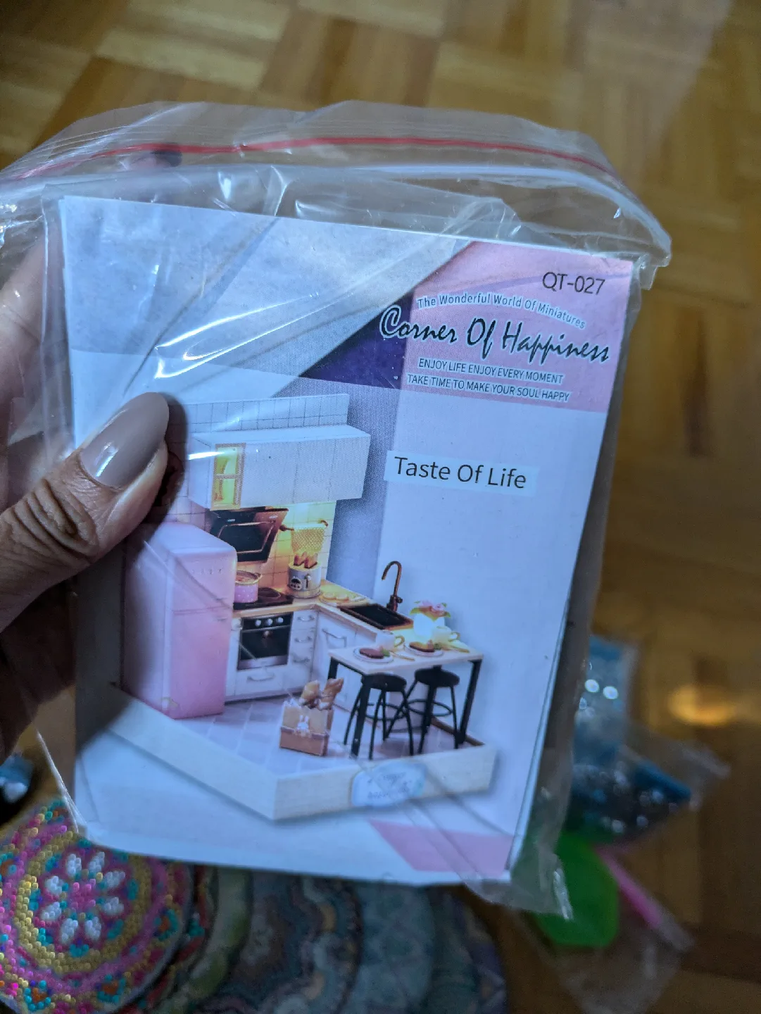 Diy miniature kitchen dollhouse kit image indicator(2)