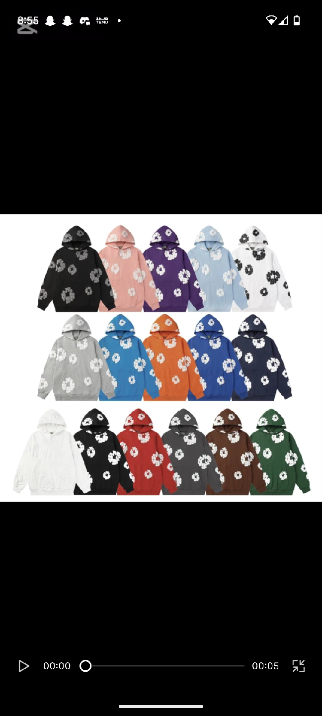 Flower Print Hoodie