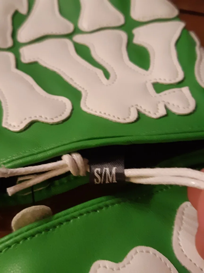white/green skeleton gloves - new with tag - S/M image indicator(7)