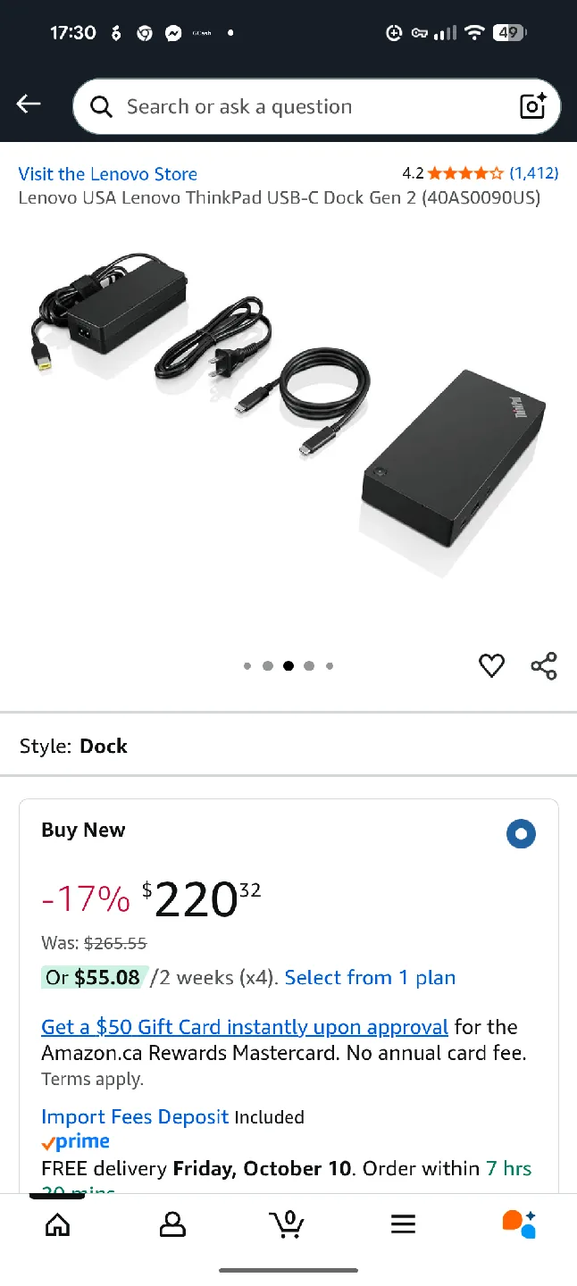 Lenovo ThinkPad Universal USB-C Dock - US image indicator(9)